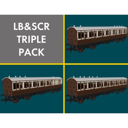 Rapido 978029 OO Gauge LBSCR Evolution Non Corridor Carriage Pack